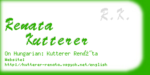 renata kutterer business card